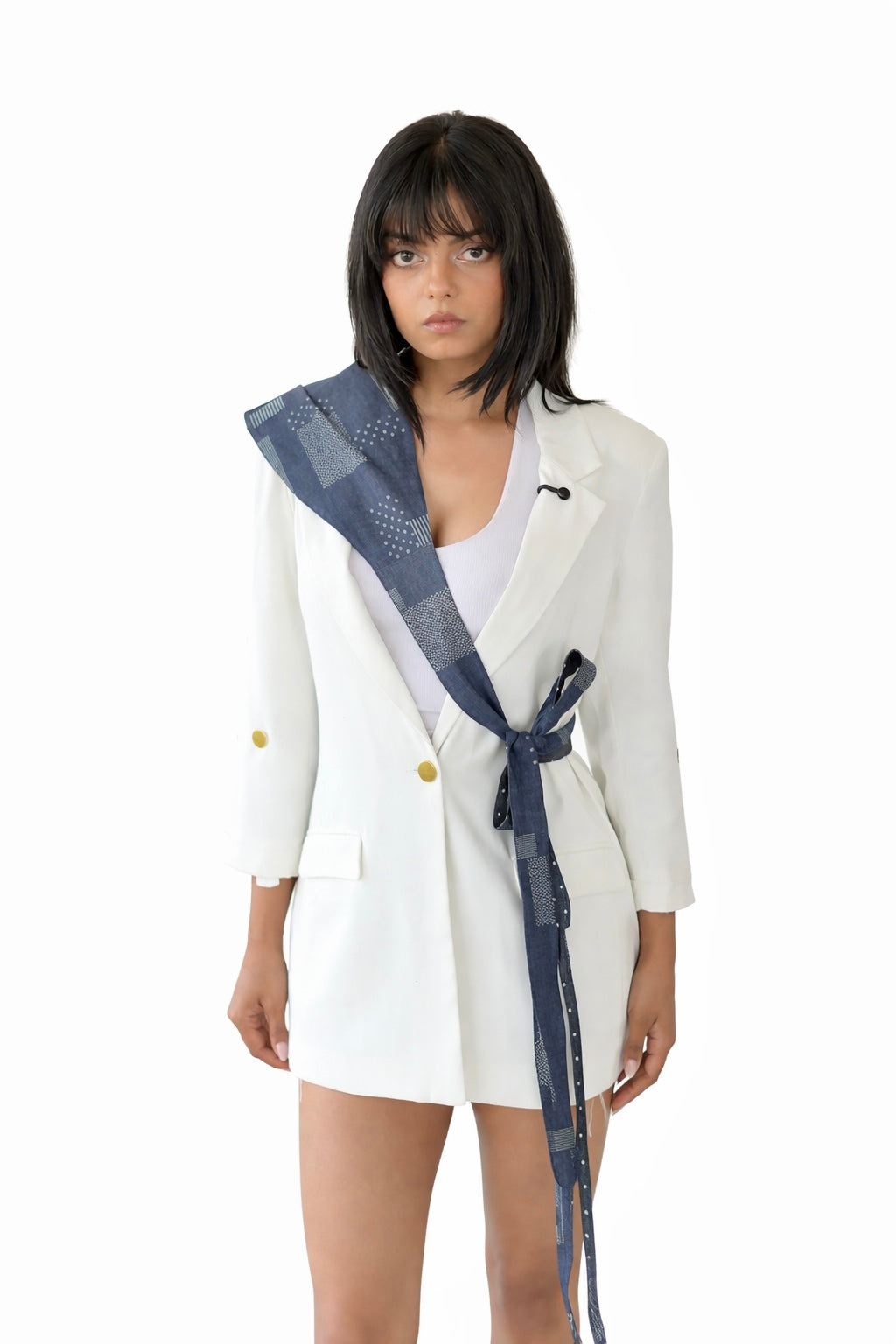 Reversible Denim Obi Belt