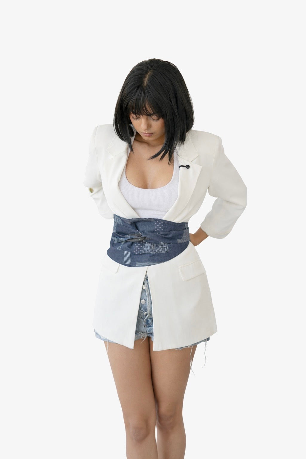 Reversible Denim Obi Belt