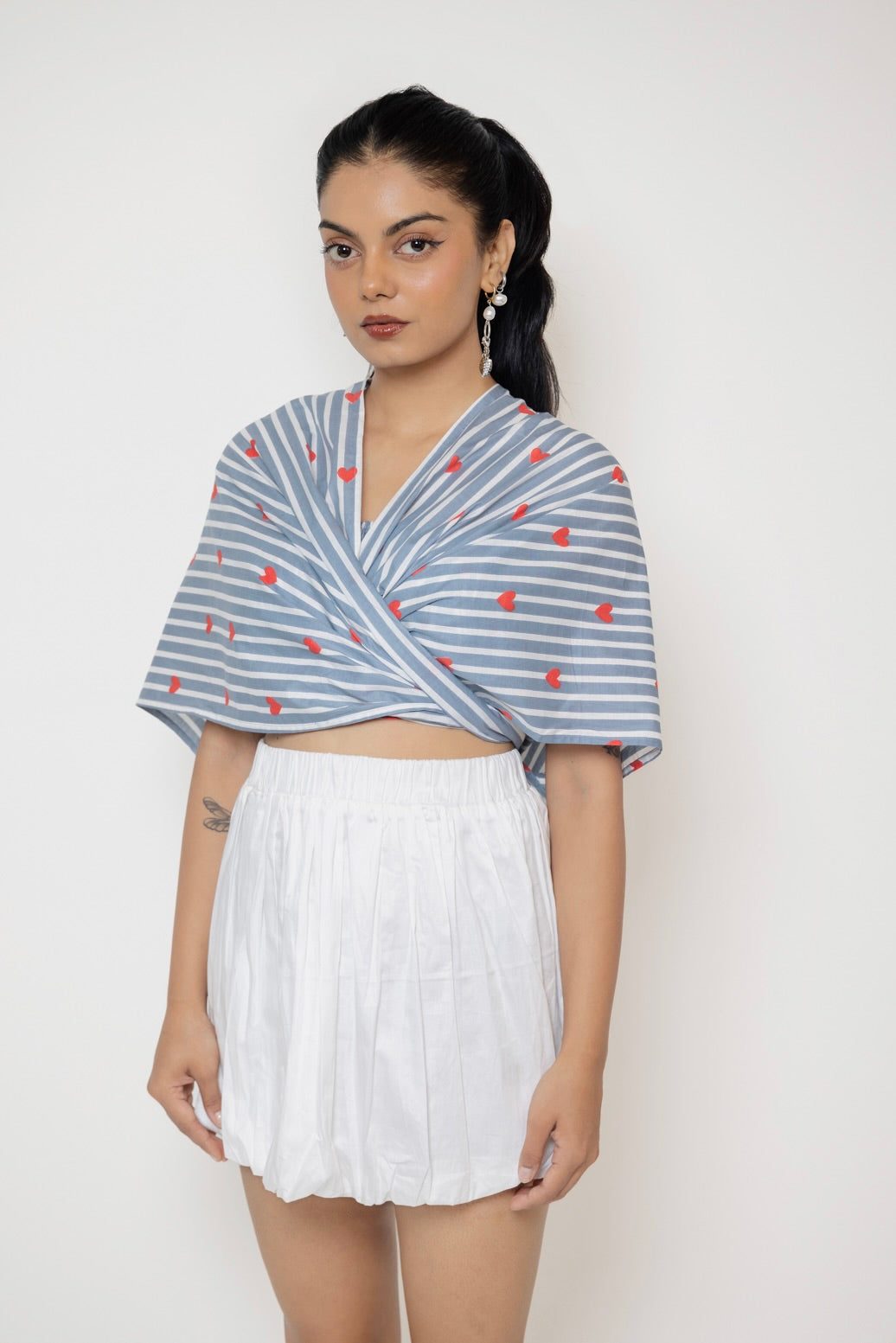 Heart stripe Multi-way Top