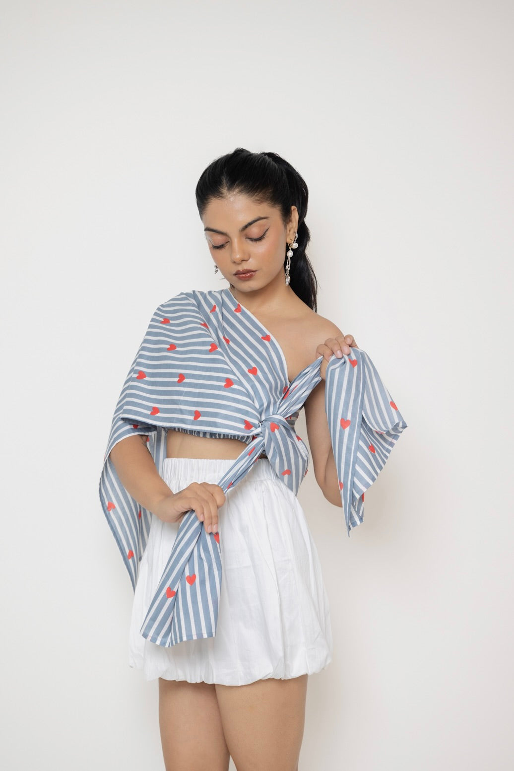 Heart stripe Multi-way Top