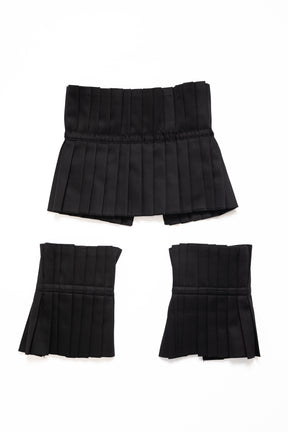 Black Collar & Cuff Set