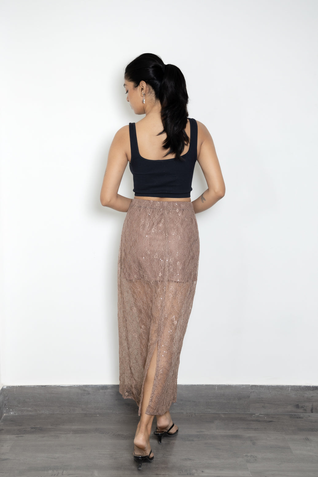 Sheer Mocha Skirt