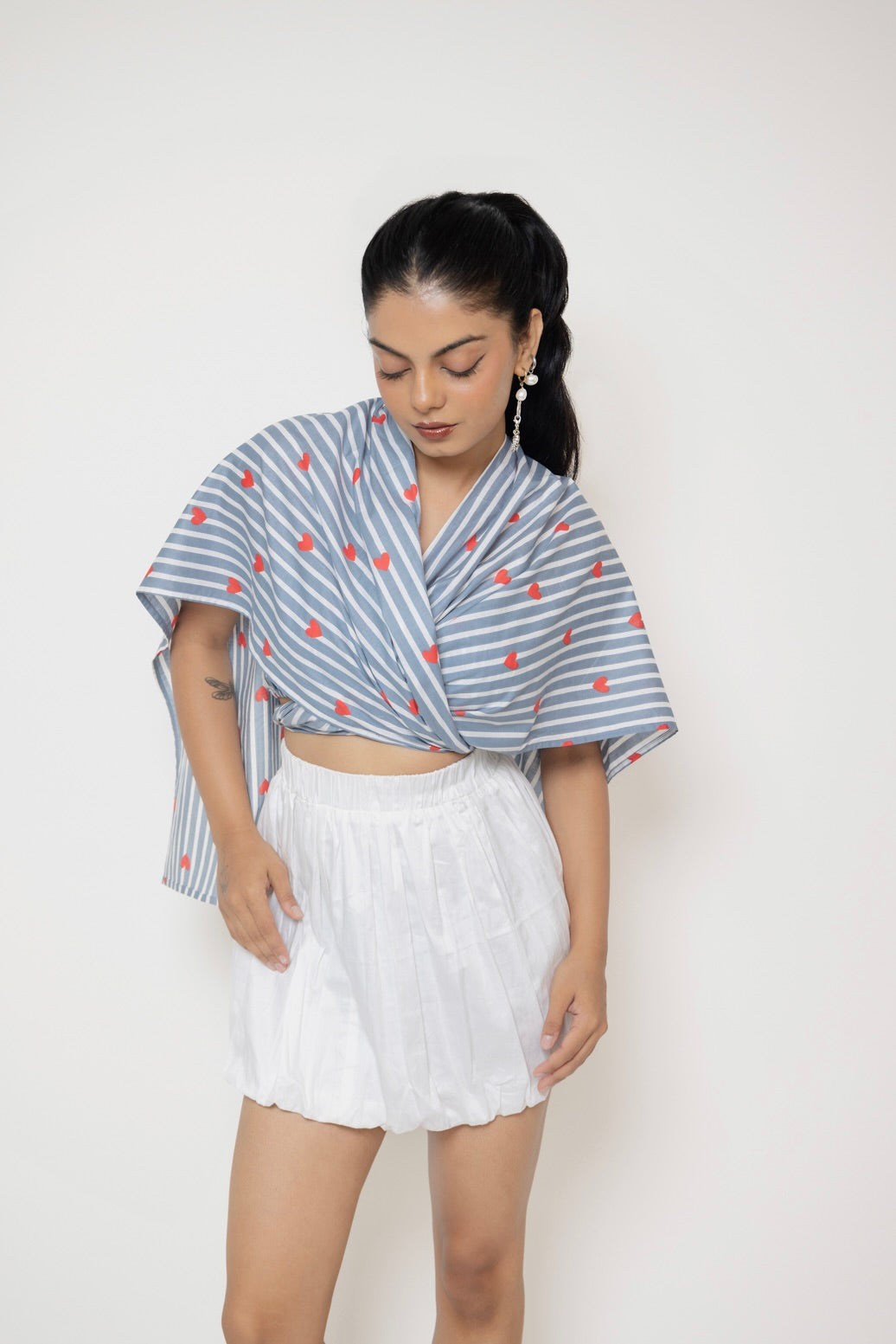 Heart stripe Multi-way Top