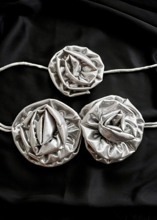 Flower Ties (Silver)