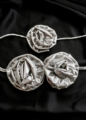 Flower Ties (Silver)