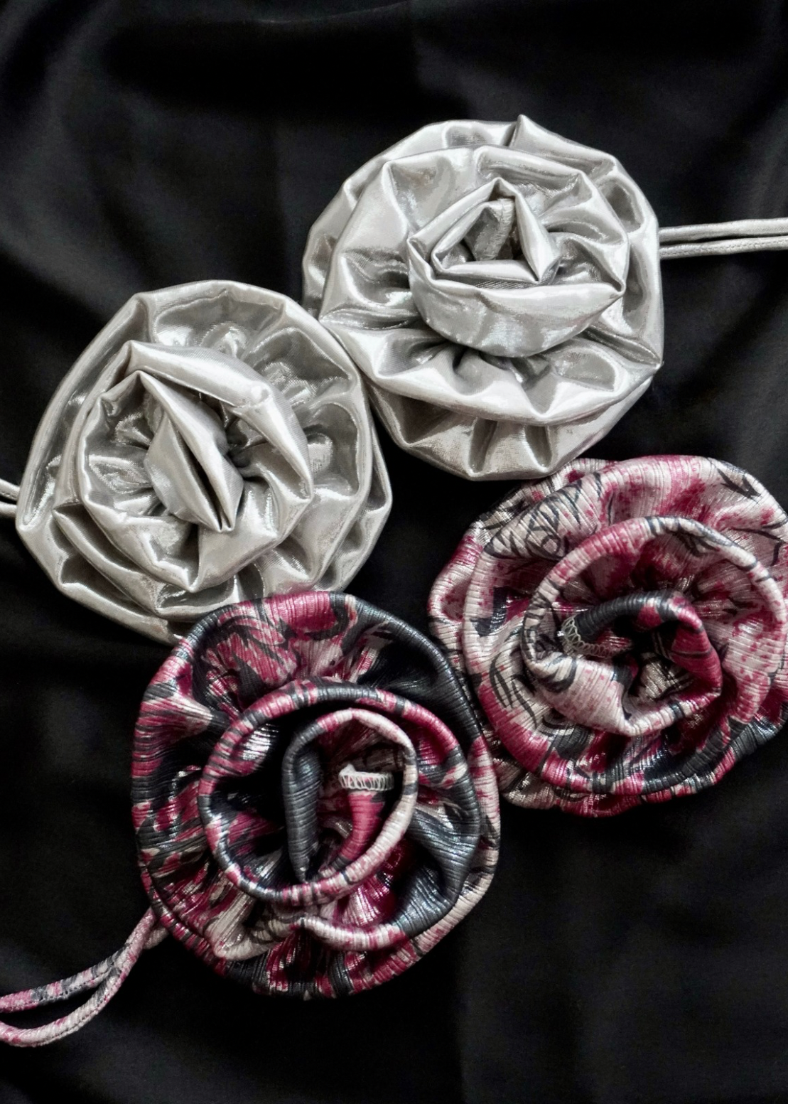 Flower Ties (Silver)