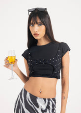 Asymmetrical Bralette ( Black )