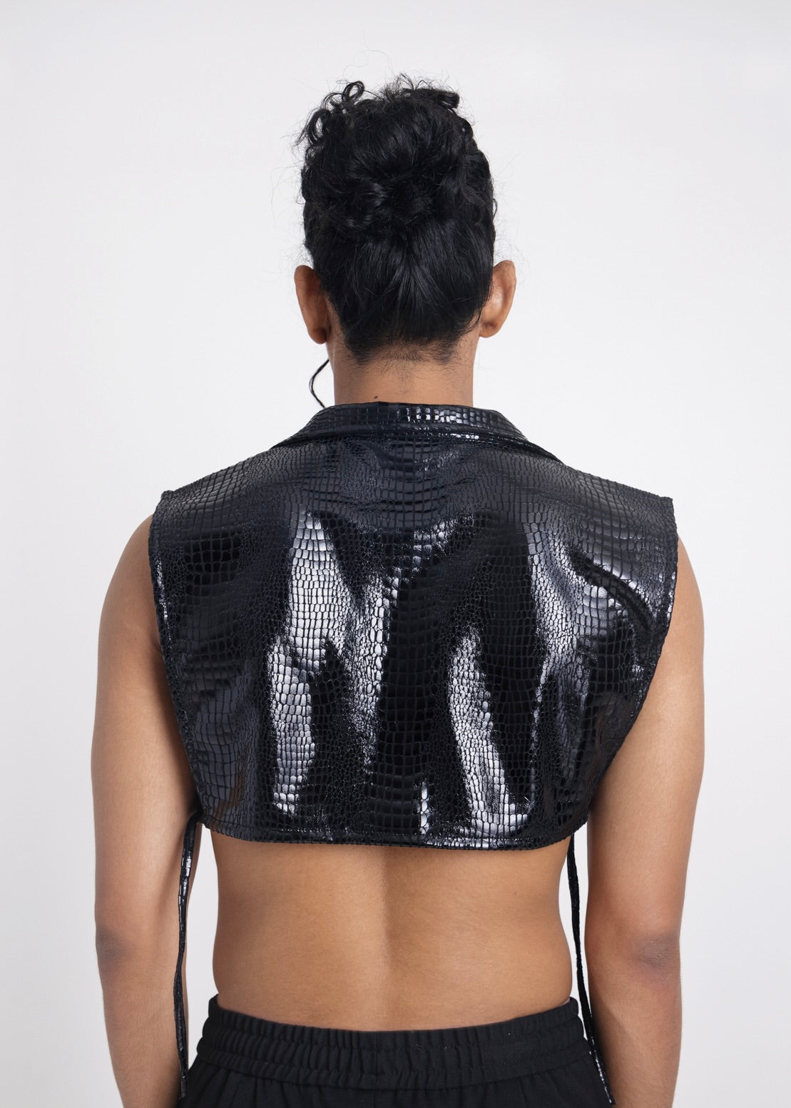 Faux Leather Overlay (Black)