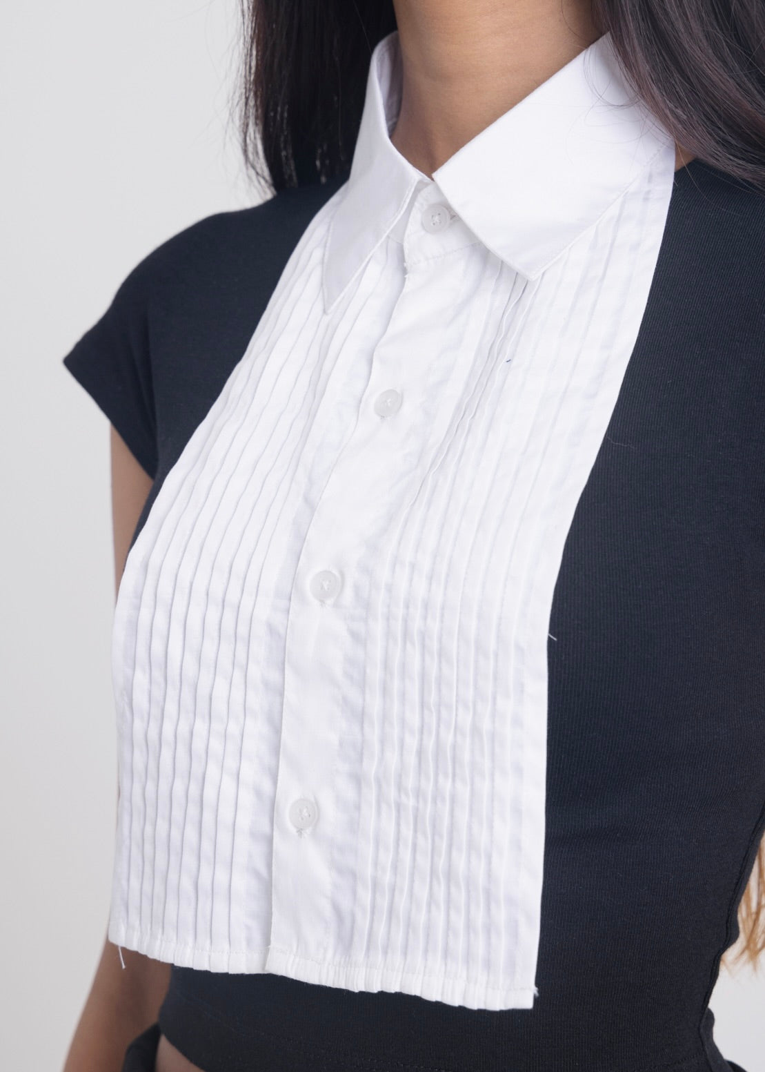 Pintuck collar (White)