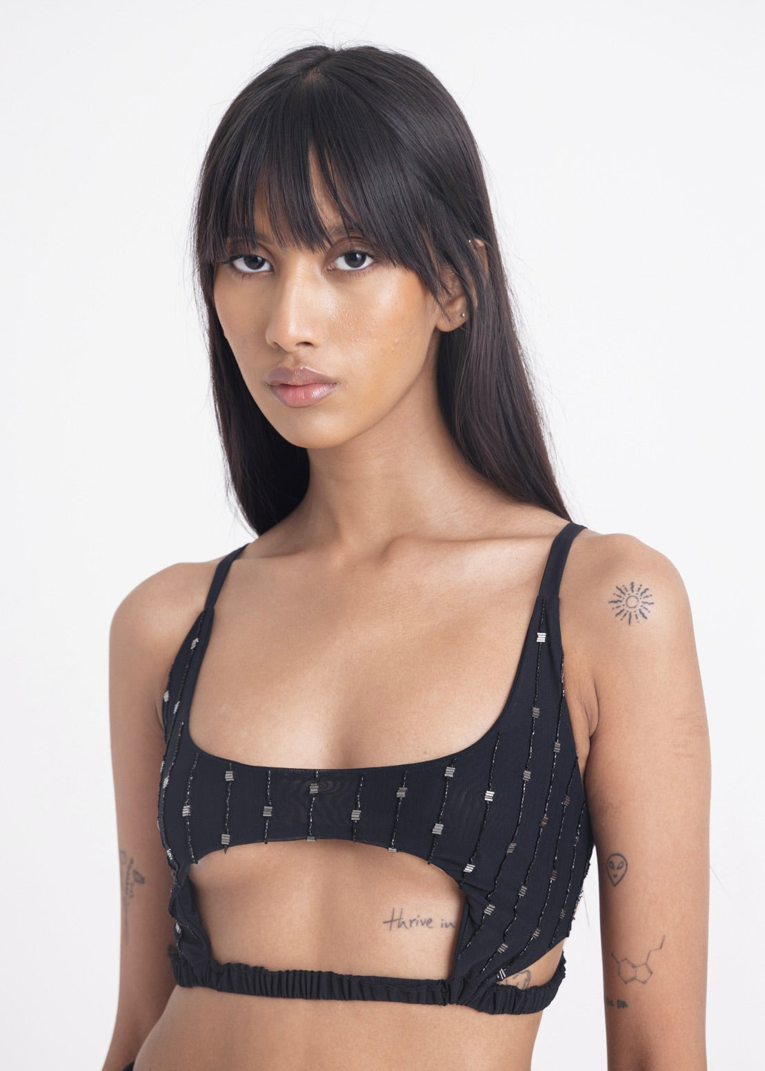 Asymmetrical Bralette ( Black )