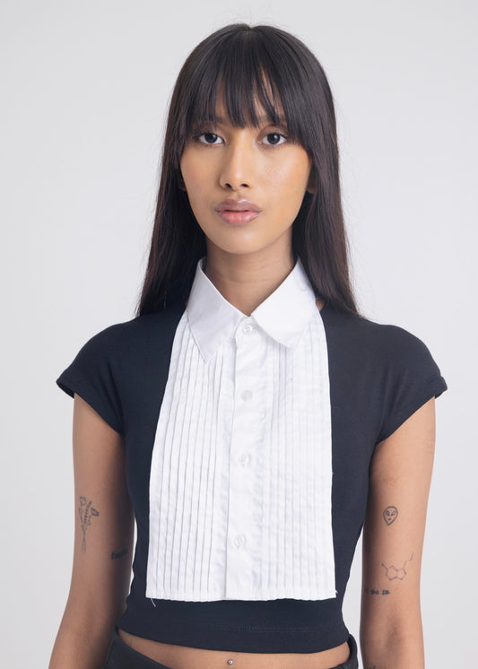 Pintuck collar (White)