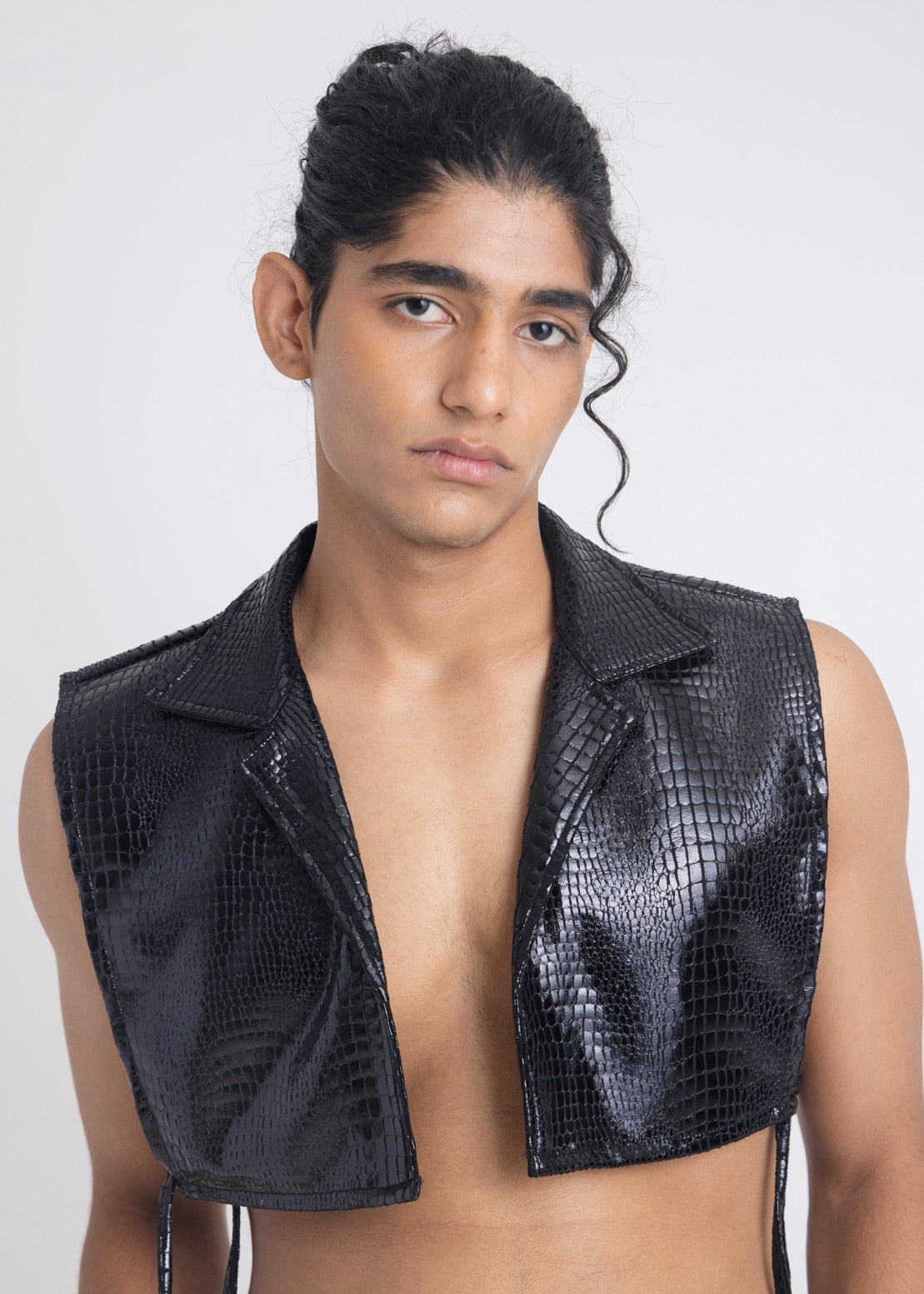 Faux Leather Overlay (Black)