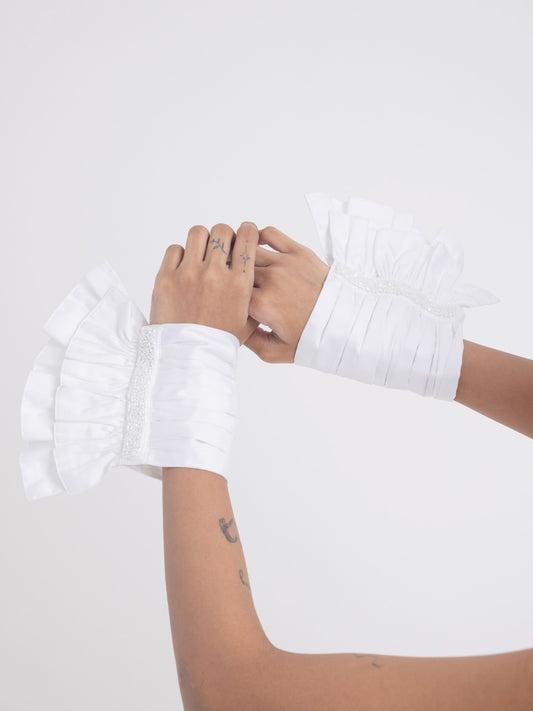 Pleated Cuffs (White)