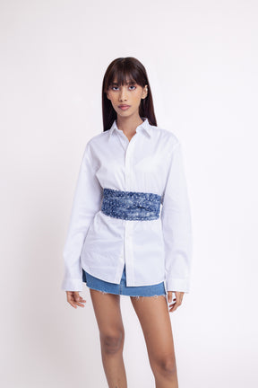 Reversible Denim Obi Belt