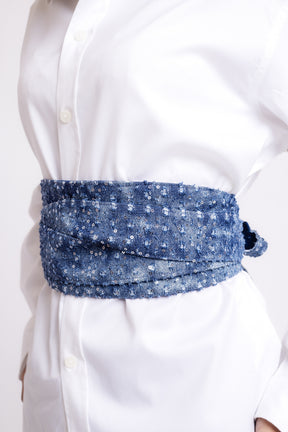 Reversible Denim Obi Belt