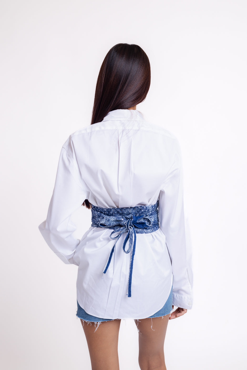 Reversible Denim Obi Belt