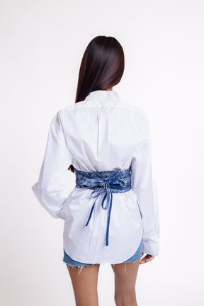 Reversible Denim Obi Belt