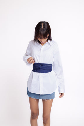 Reversible Denim Obi Belt