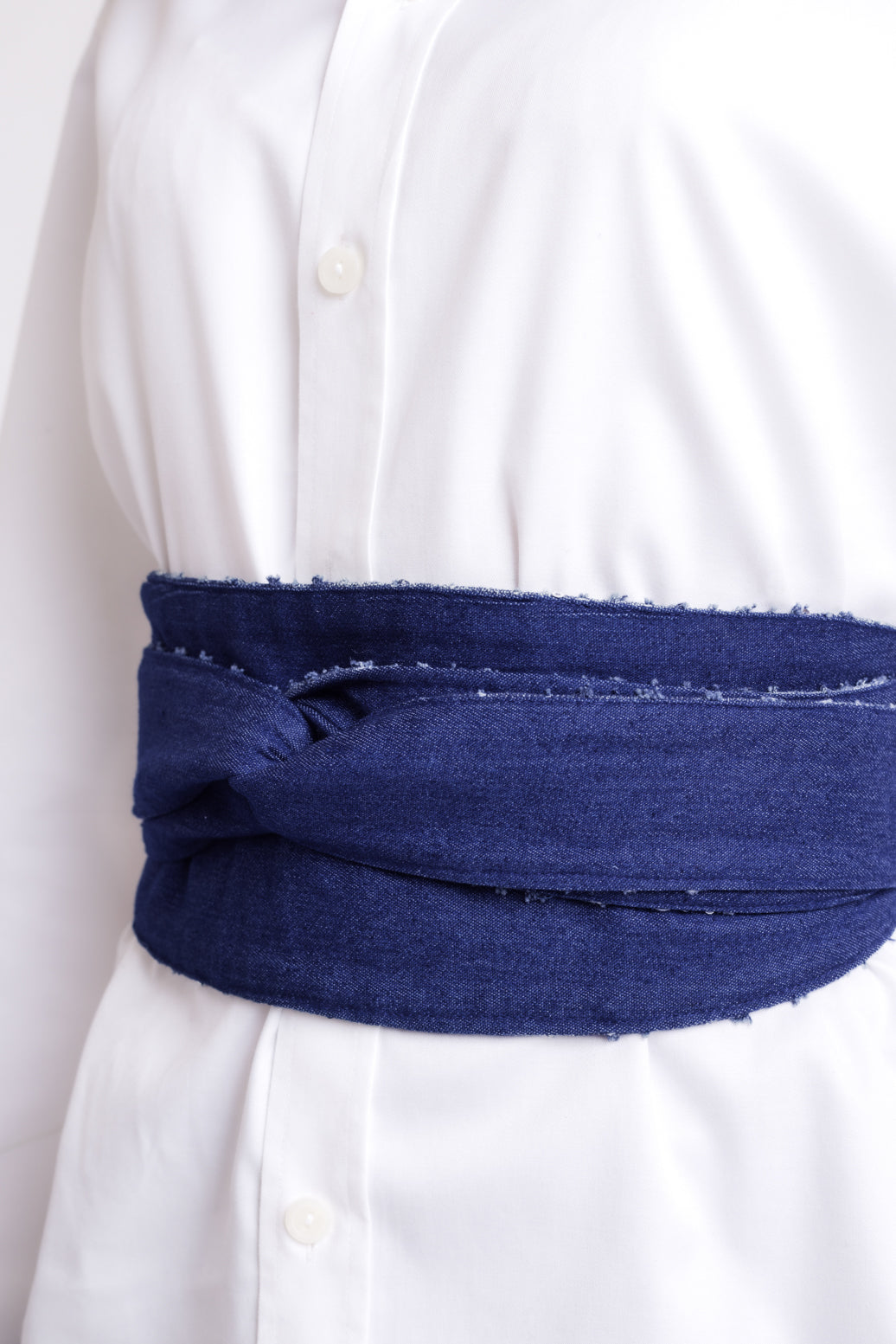 Reversible Denim Obi Belt