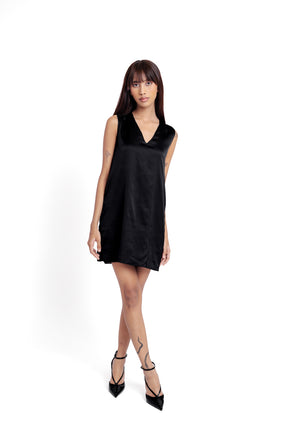 DualTone Reversible Satin Dress