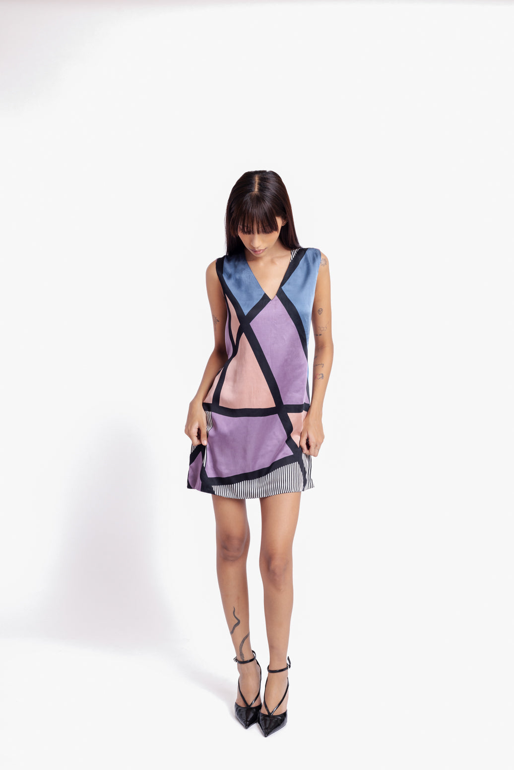 DualTone Reversible Satin Dress